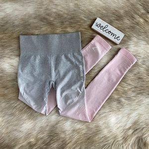 ❌SOLD Gymshark Ombre Seamless Leggings Light Grey